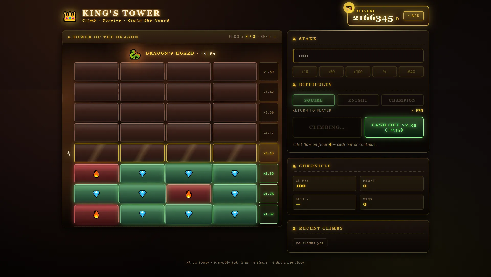 King's Tower — HTML5 Tower Climb Game