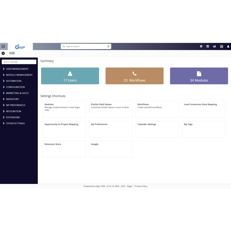 CRM Dialer Integration